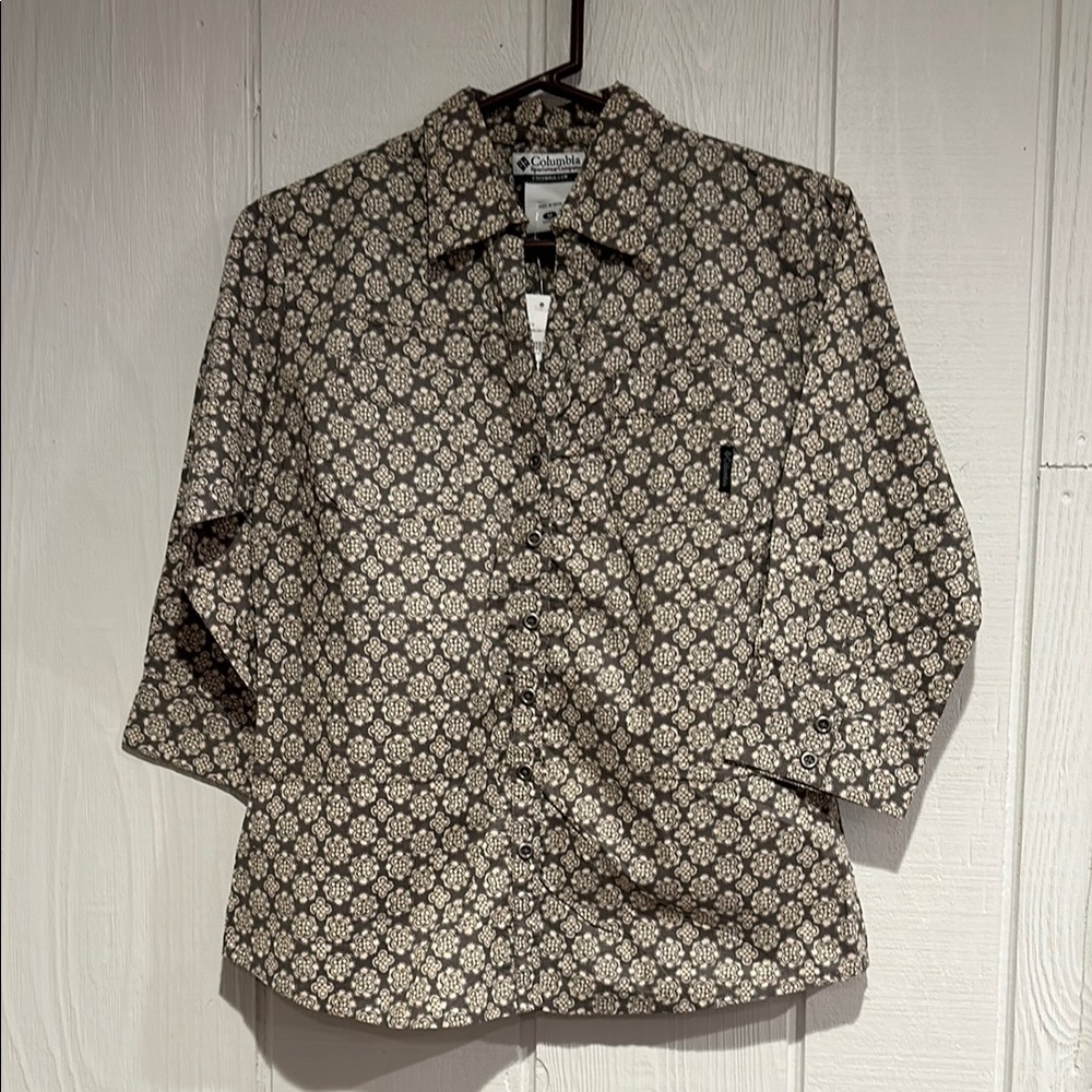 Columbia Floral Button-Up Shirt